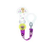 Attache-tétine - MAM - CLIP IT ET COVER - Rose - Flexible - Réglable
