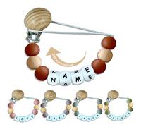 Attache Tetine Personnalisé avec Nom-Attache Sucette Personnalisée avec Noms, Cadeaux D'anniversaire pour Garçons, Filles et Nouveau-nés (Style-1)