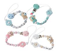Attache-Tétine Pour Bébé Dec17 Attache-Sucette, Chaîne De Panda, Perles Colorées Mignonnes Faites À La Main, Clip De Sucette Pour Bébé, Clip Pour Bébé Enfant