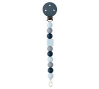 Nattou - Attache tétine silicone bleu marine