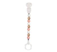 Attache tétine silicone rose TU