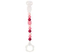Attache tétine silicone rose TU