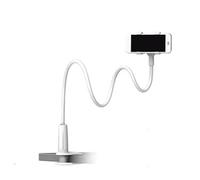 Attache Voiture Pare-Brise Support de téléphone Portable réglable, support de lit paresseux Flexible pour téléphone Portable, support de téléphone universel Support Téléphone Voiture(White Upgraded)