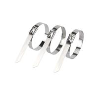 attache zip, attaches zip métalliques, Attache-câble torsadée en acier inoxydable 304 avec fermeture éclair et revêtement métal détectable