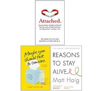 Attached, Maybe You Should Talk to Someone, Reasons to Stay Alive 3 Books Collection Set