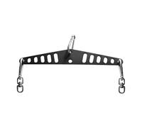 Attachement de câble, adaptateur de poulie, connecteur de gym, design multi-trous, acier lourd, finition noire, 38 cm, construction solide pour mur, porte, fitness à domicile, installation de machine