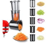 Attachement Trancheuse Et Râpe À Déchiqueteuse Pour Kitchenaid Batteur Sur Socle - Râpe À Fromage, Hachoir À Légumes, Fruits/Coupe-