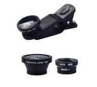 Attachements de l'objectif téléphonique - Kit de clip , grand angle de macro | 180 ° Fisheye 10x macro 0,67x de l'objectif large ensemble smartphones compatibles, accessoire de photographie portab