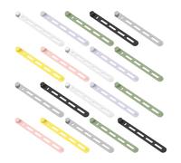 Attaches Câbles Silicone,Organisateur de Câbles Élastique Polyvalent pour Regroupement et Fixation - 20 Pièces Bandes Élastiques Réutilisables pour, Rideaux, Porte-Vêtements, Chargeurs