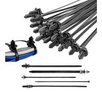 Attaches Câbles Universelles En Nylon - Colliers De Serrage Auto À Fixation Push | 160 Pièces Clips Faisceau De Câbles | Colliers Résistants Auto-Bloquants Avec Boucle | Pour Moteur, Câblage, Voiture,