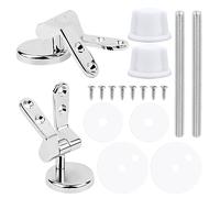 Attaches Charnière Abattant WC, Charniere Abattant WC, Kit Fixations Remplacement pour WC Abattant, Lot de 2 Charnières de Rechange pour Lunette de Toilette avec Fixations en Alliage de Zinc