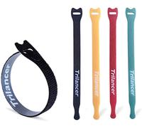 Attaches de Câble, 50PCS Trilancer Réutilisable Fermeture en Nylon Microfibre Organisateur pour Cordes et Gestion des Câbles 20cm (4 Couleurs)