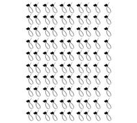 Attaches de câble à fermeture éclair - 100 pièces d'attaches métalliques, conception autobloquante, matériau en nylon, étiquettes d'étiquettes intégrées | Solution de gestion de cordons pour l