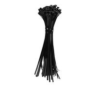 Attaches de câble à usage Multiple, 100 pièces, attaches en Nylon épais et fin, fournitures d'emballage à fermeture éclair 8x400 (Noire)
