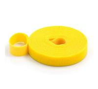 Attaches de câble auto-adhésives de 1 cm x 5 m, bandes auto-agrippantes pour fermeture et rangement de câbles (jaune)