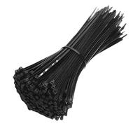 Attaches de câble autobloquantes en nylon, attaches de cordon en plastique, anneaux de fixation de câbles robustes, organisateur de matériel en boucle, sangles de fil(Black(3x100mm),100pcs)