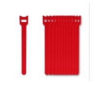 Attaches de câble autobloquantes, Organisateur de cordon réutilisable, 100 pièces, support maintien, sangles fixation câbles for téléphones, gestion des enveloppes fils(Red,12x150mm)