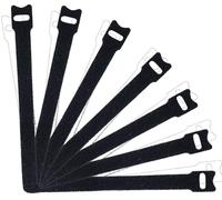 INF Attaches de câble avec Velcro, paquet de 100, Noir