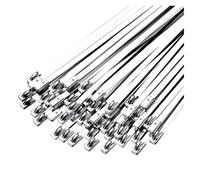 Attaches de câble en acier inoxydable 100, 7.9mm, 304 pièces, attaches métalliques robustes et autobloquantes à fermeture éclair pour le câblage des chemins de câbles extérieurs(7.9x950mm)