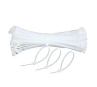 Attaches de câble en Nylon, 100 pièces, sangle à fermeture éclair autobloquante for le jardinage, la maison, bureau, les plantes agricoles, fixation branches d'arbre, regroupement(White,3.6x250mm)