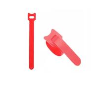 Attaches de câble en nylon autobloquantes, Attaches de câble détachables en plastique coloré, 100 pièces, boucle Nylon réutilisable, type fermeture éclair, Bandage fil(Red,12x200mm)