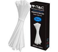 Attaches de câble en plastique mesurant 2,5 mm x 200 mm-Lot de 100 pièces-Attaches de câbles polyvalentes-Serre-câble porte-câbles pour électricien,mécanique,jardinage-Blanc