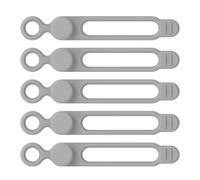 Attaches de câble en silicone, attaches de cordon pour l'électronique, Attaches de fil pour organisateur de câbles, Sangles de fixation en Silicone, 5 pièces, pour le rangement, support de cordon poly