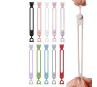 Attaches de câble en silicone - Organisateurs de cordons d'ours réutilisabl