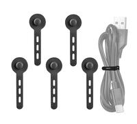 Attaches De Câble En Silicone Réutilisables - Organisateurs De Cordons Flexibles, Enveloppe D'organisateur De Cordon, Pour Câbles D'écouteurs Et De Chargeur | Sangles De Gestion De Bureau Anti-nouages