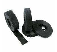 Attaches de câble noires réutilisables, sangles en nylon autocollantes, organiseur, support de fil, ruban de fixation, DIY, 1 rouleau, largeur 20 mm