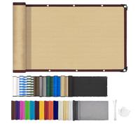 Attaches de câble pour balcon, protection contre le vent, les UV, terrasse, terrasse, balcon, 9 couleurs, 377 tailles, beige, 0,5 x 1 m