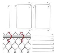 Attaches de câble pour clôture résistante | 100 pièces crochets à fil - Collier en aluminium polyvalent pour commercial résidentiel extérieur jardin aire de jeux cour et jardin arrière