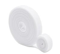 Attaches de câble pour la gestion des câbles, largeur 1 cm, blanc 5 m