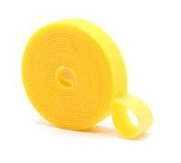 Attaches de câble pour la gestion des câbles, largeur 1 cm, jaune 5 m