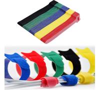 Attaches De Câble Réutilisables,Attaches De Fermeture Velcro,Sangles Câble,Coloré Attache Cable,Serres-Câbles Autoagrippantes,Pour Ordinateur Portable,Pc,Tv,Électronique,5 Couleurs,50 Pièces