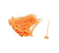 Attaches de câbles autobloquantes Étiquettes de câble attaches zippées fermetures à glissière autobloquantes for le marquage des câbles réseau multicolore 100 pièces(Orange 100pcs)