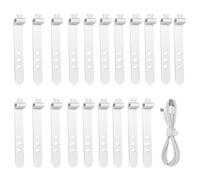 Attaches de câbles réutilisables - Sangles de gestion de câbles - Kit d'organisation coloré - Matériau écologique avec design compact - Fixation durable pour électronique, kits d'outils, station de