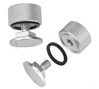 Attaches de capot de soudage en alliage d'aluminium de 10,4 mm pour casque de pipeliner, vis de rechange durables avec traitement d'oxydation, argenté (argenté)