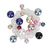 Attaches de cheveux en spirale pour femmes, bobine de perles colorées, cordon de téléphone, porte-queue de cheval, cadeau (Multicolore)