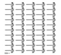 Attaches de clôture en métal faciles à installer - Résistantes à la rouille - Clous métalliques pour attacher les clôtures d'animaux - Attaches en fil tissé