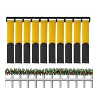 Attaches de couronne de Noël 10 pièces réglables réutilisables en nylon | lien de suspension pour sapin de Noël et couronne pour porte, jardin, branches, feuillage, porte d'entrée, entré