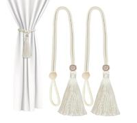 Attaches de fenêtre à pompon,attaches de fenêtre à pompon, 2X Embrasses de fenêtre décoratives, Support décoratif de fenêtre Boho, supports de fenêtre élégants et élégants pour l'intérieur et l'extéri