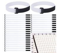 Attaches de fixation à boucle de filet - 39,8 x 2 x 0,2 cm, accessoires de but de football, clips de filet en plastique, sangles de fixation flexibles pour filet de football | Clips pour filets de