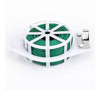 Attaches de Jardin pour Plantes, Bobines Fil de Attache, Liens de Jardinage pour Ligatures, Fil Jardinage Vert, Rouleau de Lien Plastique Armé, Lien Attache Plante pour Fixer Les Branches, 20 Mètres