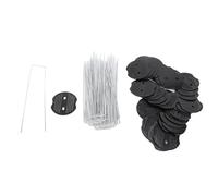 Attaches de Paysage de Jardin 40 pièces |Piquets en Fer en Forme de U et Joints en Plastique pour Tissu Couvre-Sol |Kit de Fixation Robuste pour pelouse et Gazon