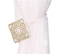 Attaches de Rideaux, 1 Paire, Sangles de Rideau Simples en métal, décoration Douce for Salon, Chambre à Coucher, Aimant Auto-amorçant, Boucles de Rideau, Clips de Rideau(Gold)