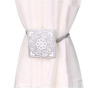 Attaches de Rideaux, 1 Paire, Sangles de Rideau Simples en métal, décoration Douce for Salon, Chambre à Coucher, Aimant Auto-amorçant, Boucles de Rideau, Clips de Rideau(White)