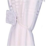 Attaches de Rideaux, 1 Paire, Sangles de Rideau Simples en métal, décoration Douce for Salon, Chambre à Coucher, Aimant Auto-amorçant, Boucles de Rideau, Clips de Rideau(Sub-Silver)