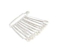 Attaches de vêtements en métal robustes - Ajusteurs de pantalons polyvalents pour ensembles de mode et modes de vie actifs (11 pièces) épingles à vêtements d'activités de plein air, Colored diamonds