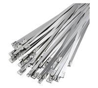 Attaches en Acier Inoxydable Collier de serrage en acier inoxydable 4,6 x 200/7,9 x 300, bride métallique, fil métallique, sangle de fixation, sangle de chargement(7.9X150 20PCS)